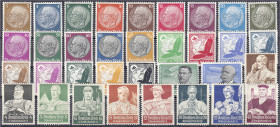 Briefmarken
Deutschland
Deutsches Reich
Hindenburg, Lilienthal und Berufsstände 1933/1934, drei komplette Sätze in ungebrauchter Erhaltung mit Falz...