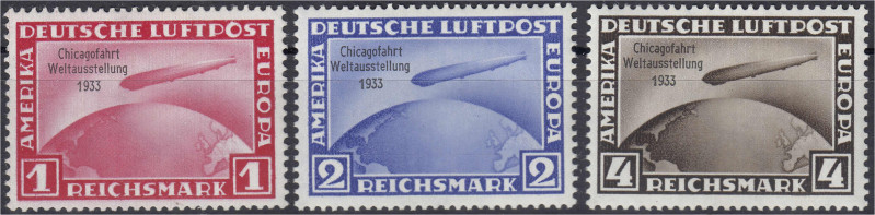 Briefmarken
Deutschland
Deutsches Reich
Chicagofahrt 1933, kompletter Satz in...