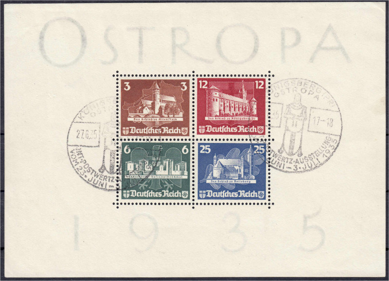 Briefmarken
Deutschland
Deutsches Reich
Ostropa-Block 1936, sauber gestempelt...
