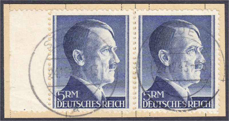 Briefmarken
Deutschland
Deutsches Reich
5 M. Freimarken 1942, waagerechtes Pa...