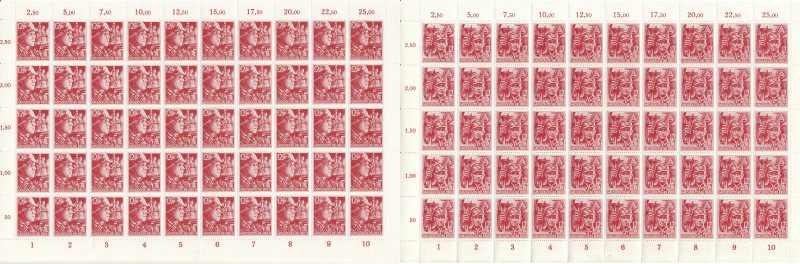 Briefmarken
Deutschland
Deutsches Reich
SA/SS Bogensatz 1945, postfrische Erh...