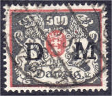 Briefmarken
Deutschland
Deutsche Auslandspostämter und Kolonien
500 M Staatswappen (Dienstmarke) 1923, sauber gestempelt mit zeitgerechter Entwertu...