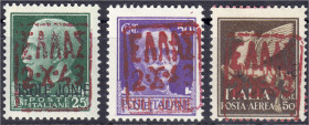 Briefmarken
Deutschland
Deutsche Auslandspostämter und Kolonien
Flugpostmarken der Ionischen Inseln 1943, kompletter Satz in postfrischer Erhaltung...