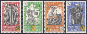 Briefmarken
Deutschland
Deutsche Auslandspostämter und Kolonien
Flämische Legion 1941, kompletter Satz in postfrischer Erhaltung, unsigniert.
** M...