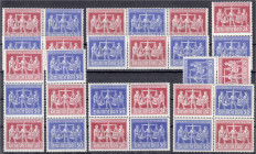 Briefmarken
Deutschland
Alliierte Besetzung (Gemeinschaftsausgaben)
Exportmesse Hannover 1948, postfrisch, komplette Serie der Zusammendrucke inkl....