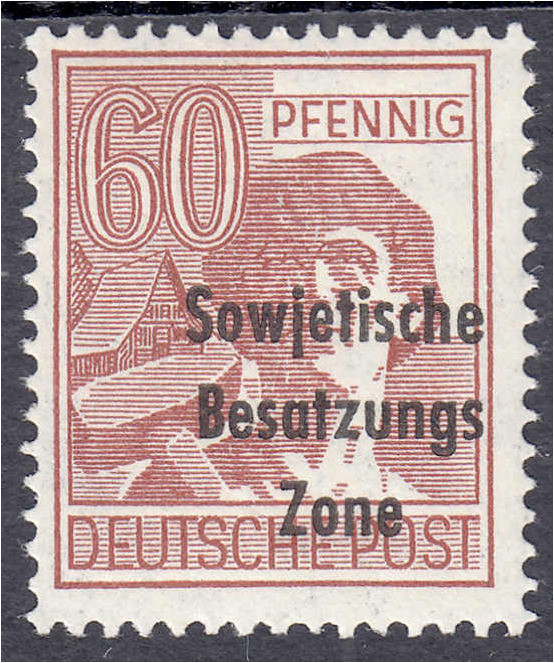 Briefmarken
Deutschland
Alliierte Besetzung (Sowjetische Zone)
60 Pfg. Freima...