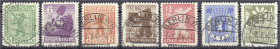 Briefmarken
Deutschland
Alliierte Besetzung (Sowjetische Zone)
5 Pf. - 30 Pf. Berliner Bär und Eiche 1945, sauber gestempelter Satz in der B Zähnun...