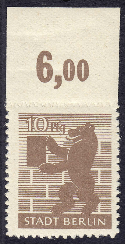 Briefmarken
Deutschland
Alliierte Besetzung (Sowjetische Zone)
10 Pfg. Berlin...