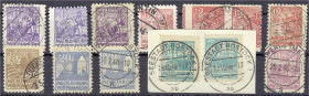 Briefmarken
Deutschland
Alliierte Besetzung (Sowjetische Zone)
Abschiedsserie 1946, schöne Zusammenstellung gezähnter Ausgaben, gestempelt, dabei N...