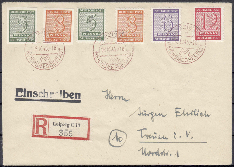 Briefmarken
Deutschland
Alliierte Besetzung (Sowjetische Zone)
Freimarken 194...