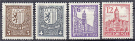 Briefmarken
Deutschland
Alliierte Besetzung (Sowjetische Zone)
Abschiedsserie 1946, kompletter Satz in postfrischer Erhaltung, jeder Wert geprüft S...