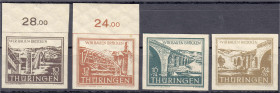 Briefmarken
Deutschland
Alliierte Besetzung (Sowjetische Zone)
10+60Pfg. + 24+76Pfg. Wiederaufbau 1946, postfrische Erhaltung, Spargummierung ,,yy"...