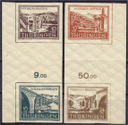 Briefmarken
Deutschland
Alliierte Besetzung (Sowjetische Zone)
Wiederaufbau zerstörter Brücken 1946, zwei senkrechte Zusammendrucke in postfrischer...