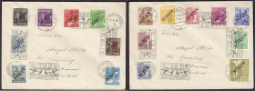 Briefmarken
Deutschland
Berlin
2 Pf. - 1 M. Schwarzaufdruck 1948, sauber gestempelt auf zwei Belegen, durchschnittliche Erhaltung. Mi. 510,-€.
Bri...