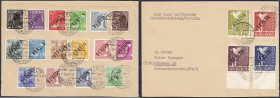 Briefmarken
Deutschland
Berlin
Schwarzaufdruck 1948, kompletter Satz auf Brief. Fotoattest Schlegel BPP >Die Qualität ist einwandfrei<. Mi. 2.400,-...