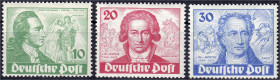 Briefmarken
Deutschland
Berlin
Goethe 1949, kompletter Satz in postfrischer Erhaltung, jeder Wert geprüft Schlegel BPP. Mi. 320,-€.
** Michel 61-6...