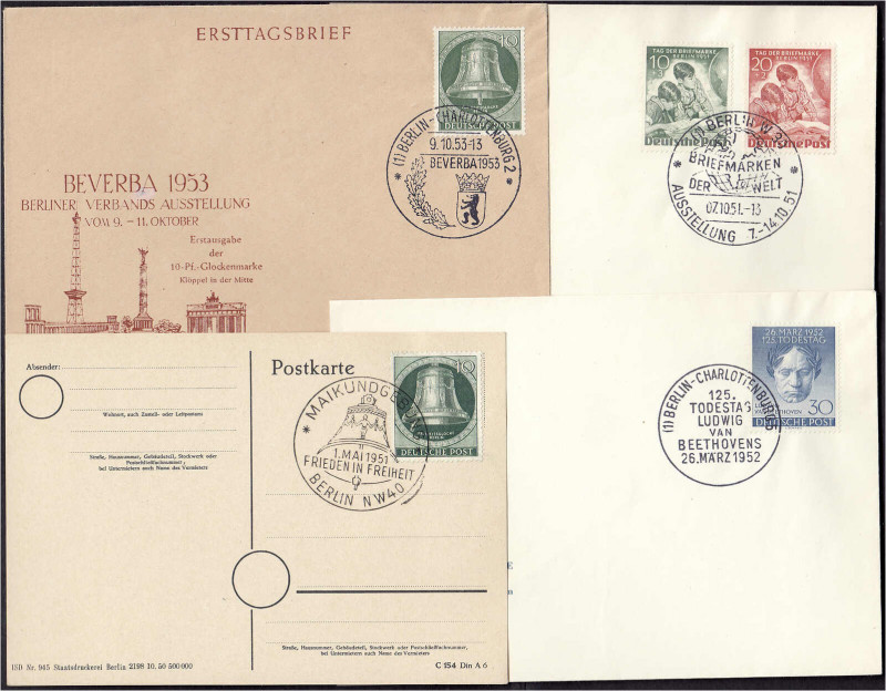 Briefmarken
Deutschland
Berlin
10 Pf. Glocke links, Tag der Briefmarke, Beeth...