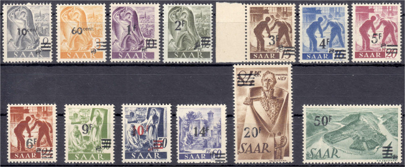 Briefmarken
Deutschland
Saarland
Urdruck-Satz 1947, kompletter Satz in postfr...