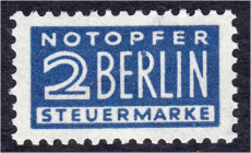 Briefmarken
Deutschland
Alliierte Besetzung (Amerikanische u. Brit. Zone)
Bi-Zone-Zwangszuschlagsmarken 1950, postfrische Erhaltung, Nr. 6 V (Wasse...