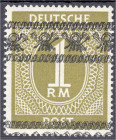 Briefmarken
Deutschland
Alliierte Besetzung (Amerikanische u. Brit. Zone)
1 RM Bandaufdruck 1948, postfrisch mit doppeltem Posthörnchen-Bandaufdruc...