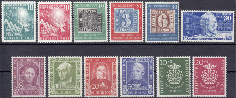 Briefmarken
Deutschland
Bundesrepublik Deutschland
Jahrgang 1949 und 1950, ko...