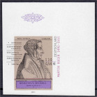 Briefmarken
Deutschland
Bundesrepublik Deutschland
450. Todestag von Martin Bucer 2001, postfrische Luxuserhaltung, ungezähnt aus der rechten obere...