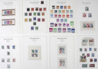 Briefmarken
Lots und Sammlungen
Deutschland (alphabetisch)
Deutschland ab 1945 */**/gest.: Westzonensammlung im Leuchtturm-Klemmbinder, meist in po...