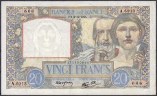 Banknoten
Ausland
Frankreich
20 Francs 4.12.1941. Unter deutscher Besatzung.
II. Pick 92. 