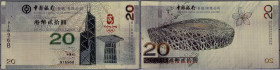 Banknoten
Ausland
Hong-Kong
20 Dollars Olympiade 1.1.2008. Metallisch glänzend. Polymer-Plastik.
I-, selten. Pick 340b. 