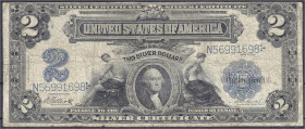 Banknoten
Ausland
Vereinigte Staaten von Amerika
2 Dollars Silber 1899. George Washington.
IV, selten. Pick 339. 