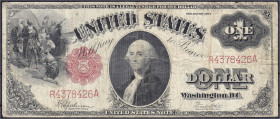 Banknoten
Ausland
Vereinigte Staaten von Amerika
1 Dollars 1917. George Washington.
IV, selten. Pick 187. 