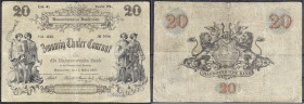 Banknoten
Altdeutschland
Hannover
20 Thaler Courant der Hannoverschen Bank 1.3.1857. Serie IX. Wz. HANNOVERSCHE BANK.
IV, etwas restauriert, sehr ...