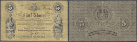 Banknoten
Altdeutschland
Oldenburg (Oldenburg)
5 Thaler des Grossherzoglich Oldenburgischen Staatsministeriums, Oldenburg 1.1.1869. Lit. A. Rs. lei...