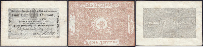 Banknoten
Altdeutschland
Preußen
5 Thaler Courant Cassen-Anweisung 6.5.1824, ...