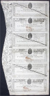 Banknoten
Altdeutschland
Westfalen
Reichsschulden-Amortisations-Casse: 6 X 6 Francs Gesetz v. 14.7.1808 senkr. zusammenhängend, vierteljährige Zins...