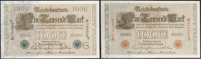 Banknoten
Die deutschen Banknoten ab 1871 nach Rosenberg
Deutsches Reich, 1871...