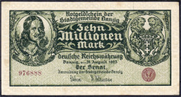 Banknoten
Die deutschen Banknoten ab 1871 nach Rosenberg
Deutsches Reich, 1871-1945
10 Mio. Mark 31.8.1923. II. Rosenberg 804a. Grabowski. DAN-28a....