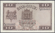 Banknoten
Die deutschen Banknoten ab 1871 nach Rosenberg
Deutsches Reich, 1871-1945
10 Gulden Danziger Banknote 1.7.1930 Artushof und Danziger Wapp...