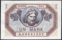 Banknoten
Die deutschen Banknoten ab 1871 nach Rosenberg
Deutsches Reich, 1871-1945
1 Saarmark 1947. Serie A.
I- Rosenberg 867. Grabowski. SAR-8. 
