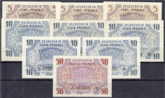 Banknoten
Die deutschen Banknoten ab 1871 nach Rosenberg
Deutschland unter alliierter Besatzung, 1945-1948
9 Scheine Rheinland-Pfalz, Landesregieru...