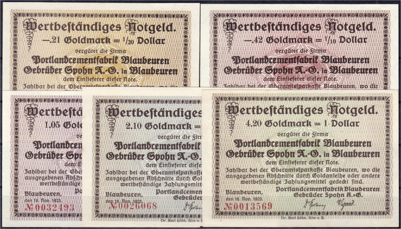 Banknoten
Deutsches Notgeld und KGL
Blaubeuren (Württemberg)
5 wertbeständige...