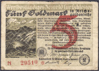 Banknoten
Deutsches Notgeld und KGL
Breslau (Schlesien)
5 Goldmark des Provinzialverbandes vom 26.10.1923. Bild Schneekoppe und Wz. verschlungene Q...