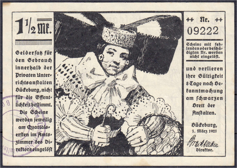 Banknoten
Deutsches Notgeld und KGL
Bückeburg (Niedersachsen)
Private Unterri...
