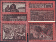 Banknoten
Deutsches Notgeld und KGL
Halebüll (Schleswig-Holstein)
6 verschiedene 50 Pfg. der Gemeinde 1921. Vs. grau/Rs. rot.
meist I-, selten. Li...