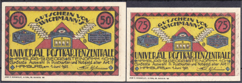 Banknoten
Deutsches Notgeld und KGL
Hamburg (Hamburg)
Rud. Wichmann, Steindam...
