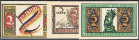 Banknoten
Deutsches Notgeld und KGL
Hamburg (Hamburg)
Z. d. A. (Zentralverband der Angestellten): 2, 3 und 5 Mark o.D. "Kampfmarke".
alle I-, selt...
