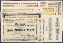 Banknoten
Deutsches Notgeld und KGL
Harburg (Hannover)
Harburg, Georg Niemeyer Metall-, Stahl- und Eisenwerke. 12 versch. Scheine 10. u. 22.8 u. 8....