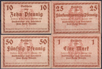 Banknoten
Deutsches Notgeld und KGL
Hindenburg (Oberschlesien)
Parfümerien- und Haarfabrik Berta Jonetzko. 10, 25, 50 Pf. und 1 Mark. 1921 hergeste...