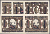 Banknoten
Deutsches Notgeld und KGL
Jever (Oldenburg)
5 verschiedene 1 Mark o.D. 2 X mit ovalem Stempel.
I- bis II, selten. Lindman 642.1.1-3, 642...