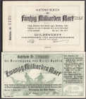 Banknoten
Deutsches Notgeld und KGL
Kiel (Schleswig Holstein)
2 Scheine zu 20 und 50 Milliarden Mark. Vereinigung von Kieler Banken 27.10.1923 und ...